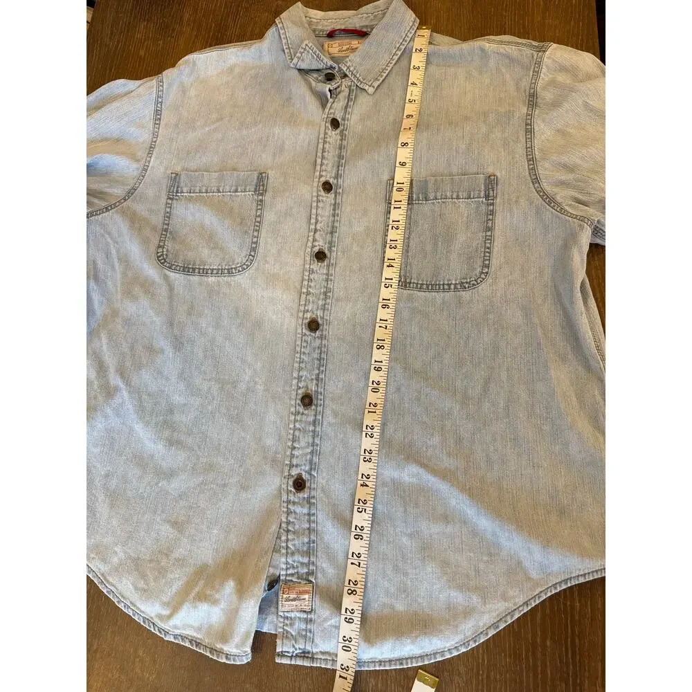 Vintage Levi's Stauss Denim Button Down Long Sleeve Shirt Men XL Y2K